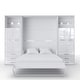 preview thumbnail 3 of 13, INVENTO Vertical Wall Bed with mattress 55.1"x78.7" and 2 storage cabinets