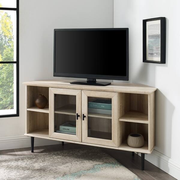 Carbon Loft 48 Inch Glass Door Corner Tv Console On Sale Overstock 28756956 Some people have hundreds of tv channels to choose from. usd
