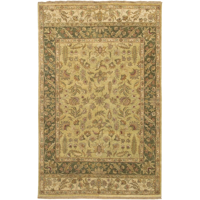 Hand-knotted New Zealand Wool Area Rug - 3' 9" x 5' 9" - 3' 9" x 5' 9" - Olive