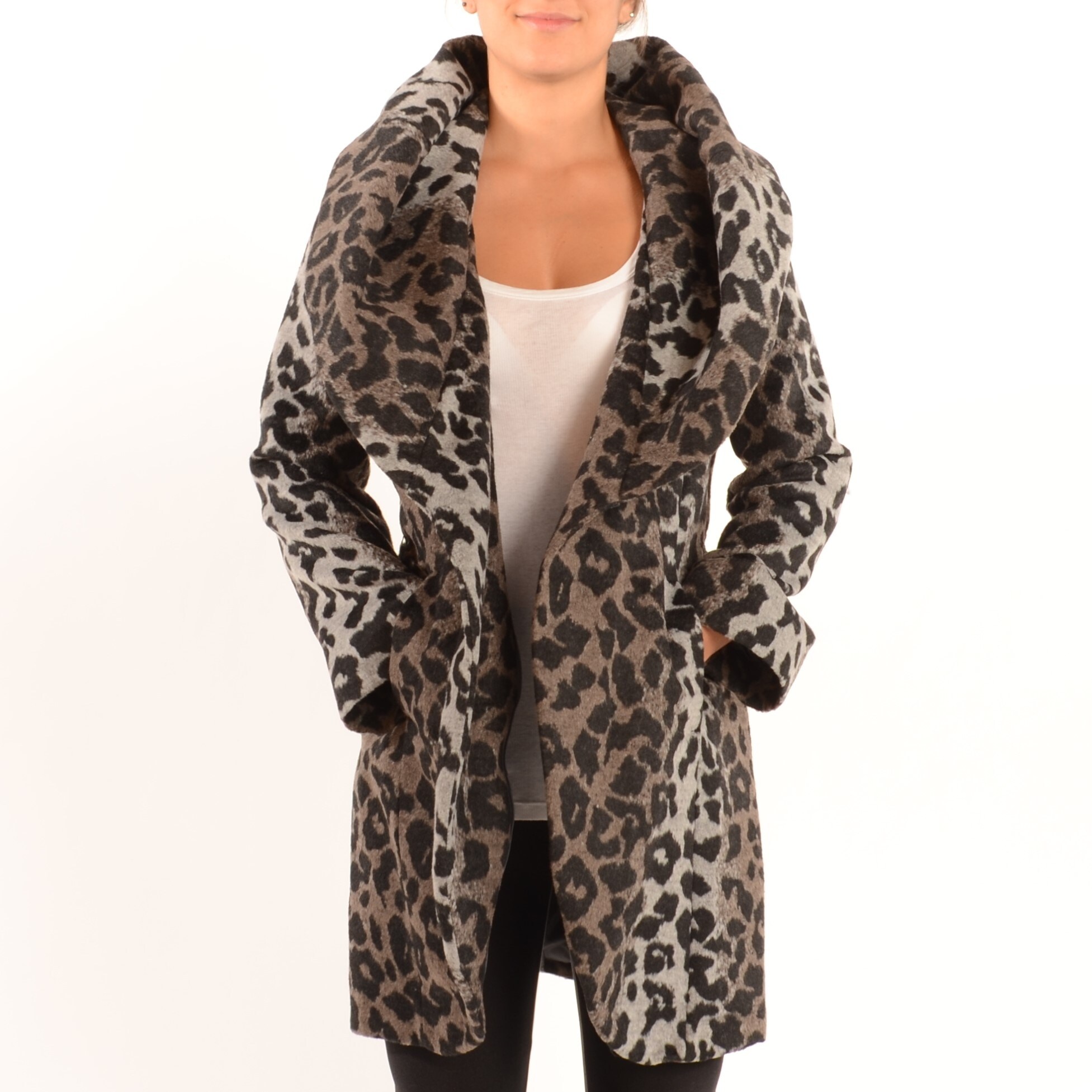 leopard wrap coat
