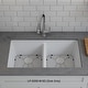 preview thumbnail 4 of 8, 32 Inch Lexicon Platinum Quartz Composite Drop-in Undermount Galaxy White - 19" W x 32" L x 9.75" H