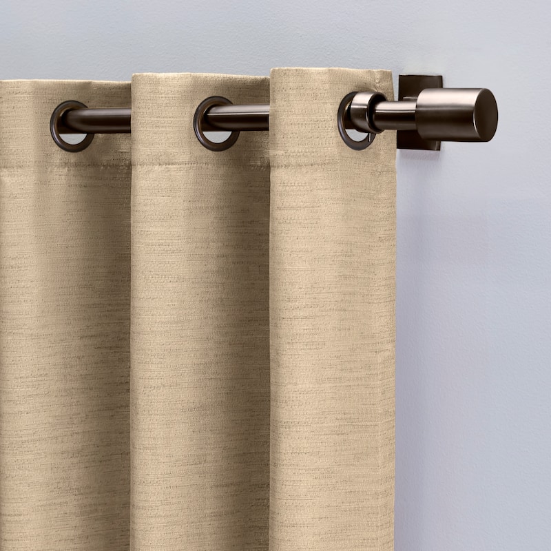 Porch & Den Peete Grasscloth Grommet Curtain Panel