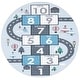 preview thumbnail 41 of 62, SAFAVIEH Kids Playhouse Machine Washable Slip Resistant Arendine Hopscotch Area Rug