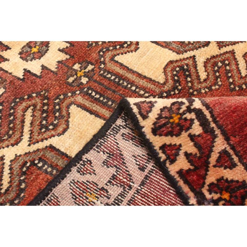 ECARPETGALLERY Hand-knotted Andelz Dark Red Wool Rug - 2'8 x 8'2