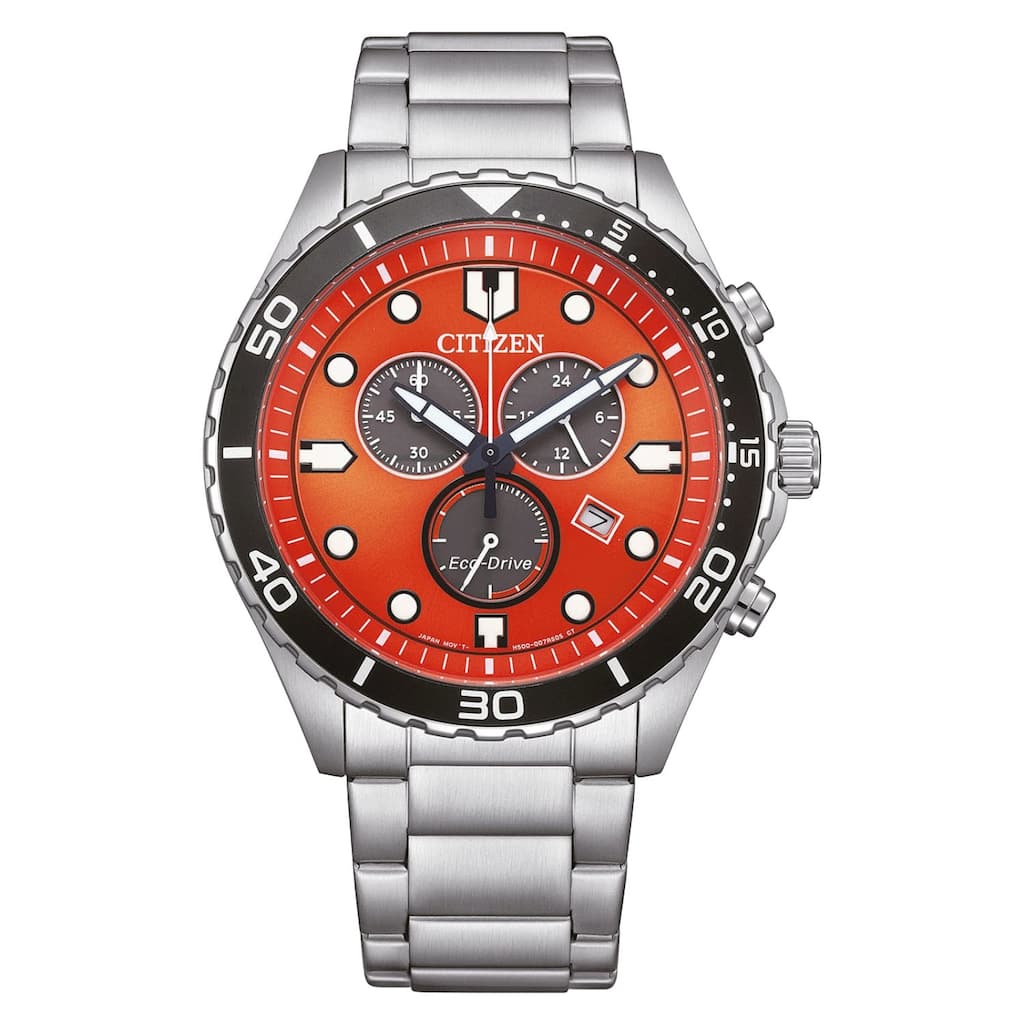 Citizen Men's Eco-Drive Orange Dial Watch - AT2560-84X - 6 (36)