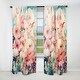 preview thumbnail 1 of 5, Designart "Watercolor Pink And Blue Seashell Symphony" Coastal Tropical Curtain - Room Darkening No Pattern Curtain - 1 Panel