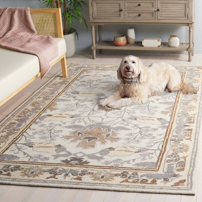 SAFAVIEH Handmade Earthly Treasure Boyana Traditional Wool Rug