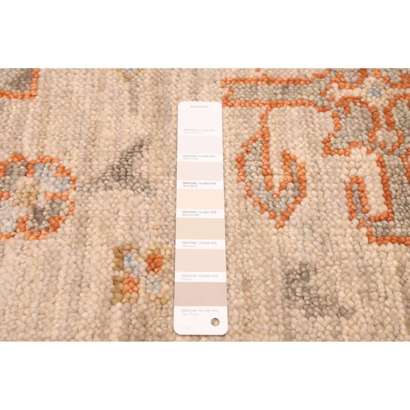 ECARPETGALLERY Hand-knotted Jules Serapi Light Grey Wool Rug - 9'9 x 14'5