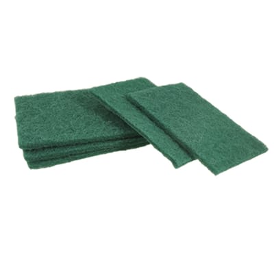 Kitchen Bathroom Dish Bowl Pot Scour Scouring Scrub Cleaning Pads 5 Pcs - Dark Green