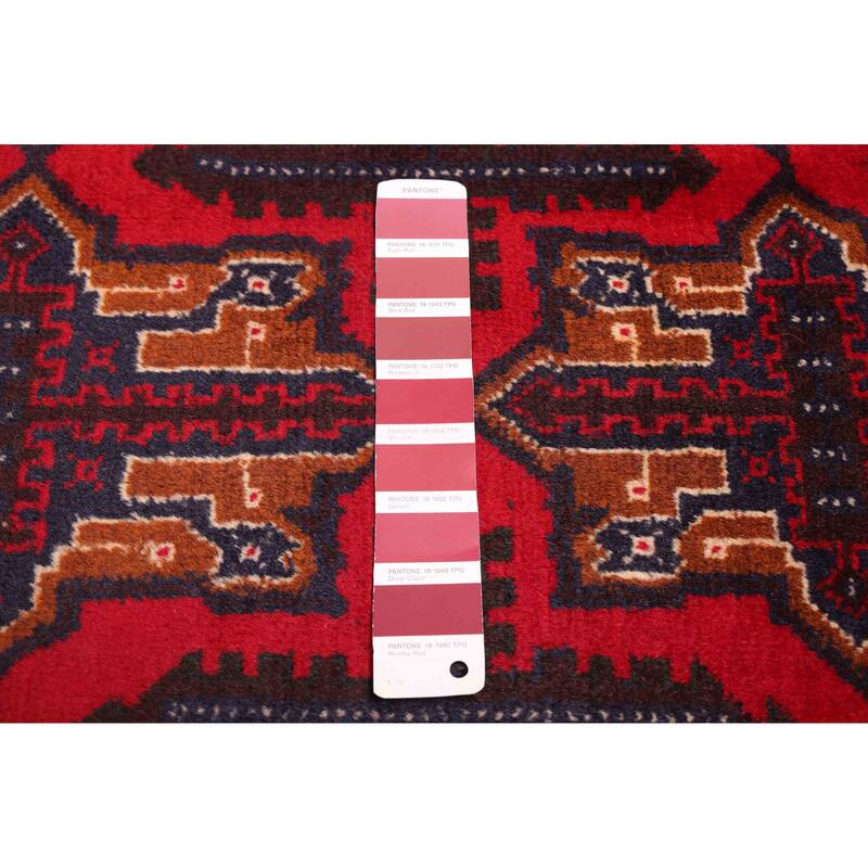 ECARPETGALLERY Hand-knotted Teimani Red Wool Rug - 3'8 x 6'10