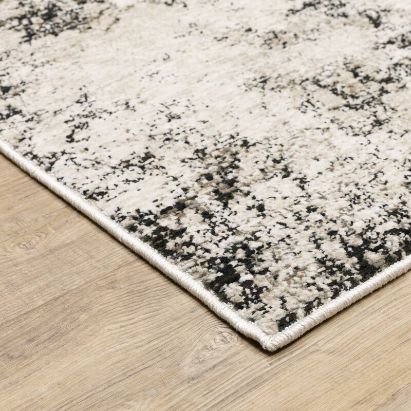 Style Haven Nelson Distressed Abstract Ivory/ Grey Indoor Area Rug