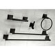 preview thumbnail 1 of 9, Kingston Brass Monarch 5-Piece Bathroom Accessory Set Black