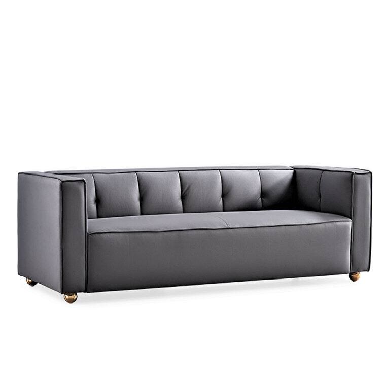 Velvet Sofa with Tufted Low Back Design Elegant for Coastal and Modern Farmhouse Living Rooms 87 inch
