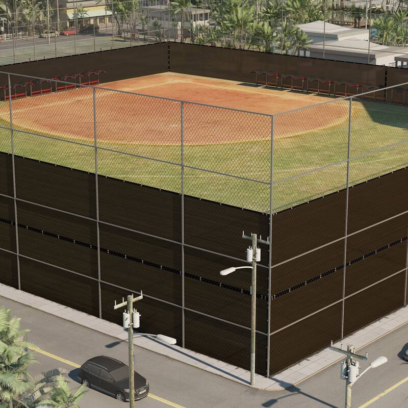 ColourTreeUSA 25 ft. Length Fence Privacy Screen Windscreen Cover Fabric Shade Tarp Netting Mesh Cloth Commercial Grade 170 GSM