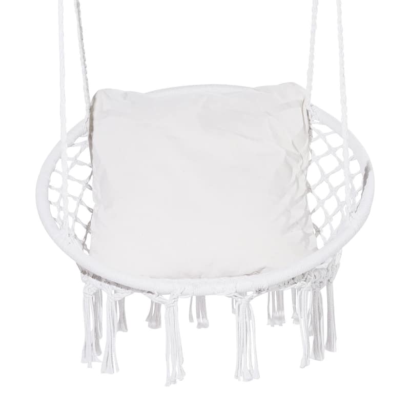 Hammock Chair Hanging Swing for Indoor Outdoor Patio Bedroom Porch