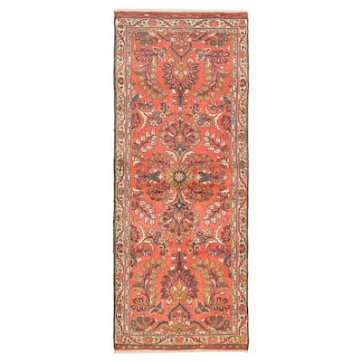 ECARPETGALLERY Hand-knotted Anadol Light Red Wool Rug - 2'5 x 6'3