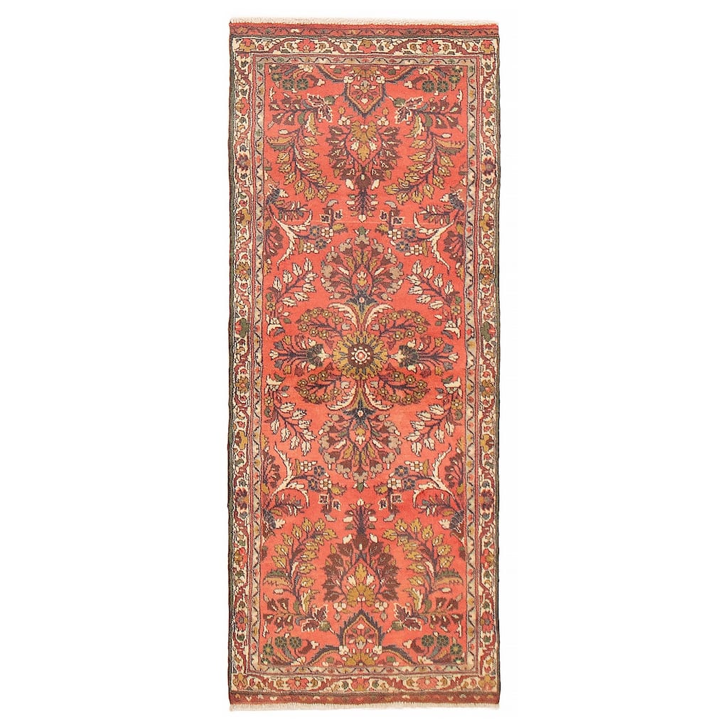 ECARPETGALLERY Hand-knotted Anadol Light Red Wool Rug - 2'5 x 6'3