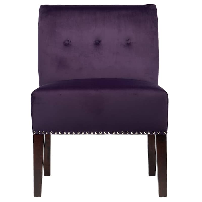 Samantha Indoor Living Room Velvet Slipper Chair by Sole Designs
