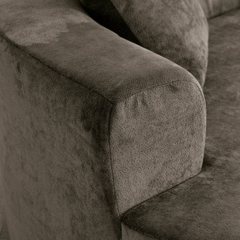 79.05" chenille sponge compression sofa, no assembly required