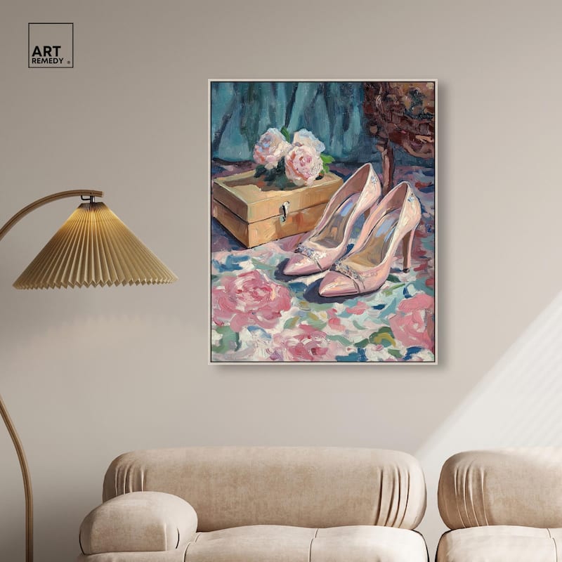 Shoes and the Roses Canvas by Art Remedy