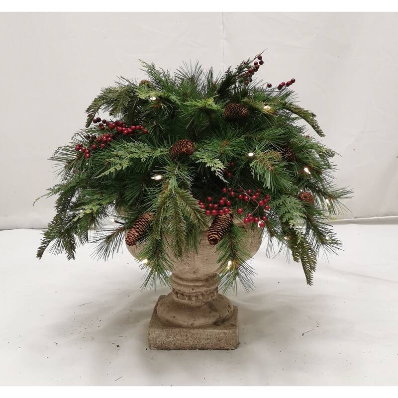 Plymouth Urn Filler with Dual Color Lights - Battery Operated - 30"