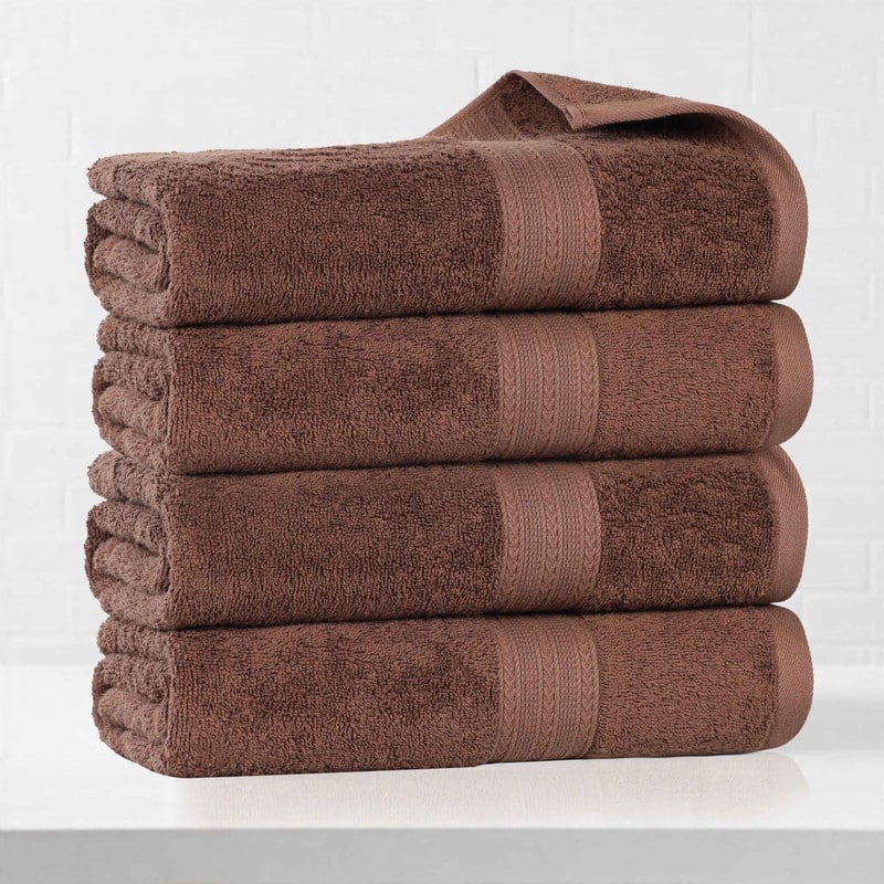 Eco-Friendly Sustainable Cotton Bath Towel by Superior (Set of 4)