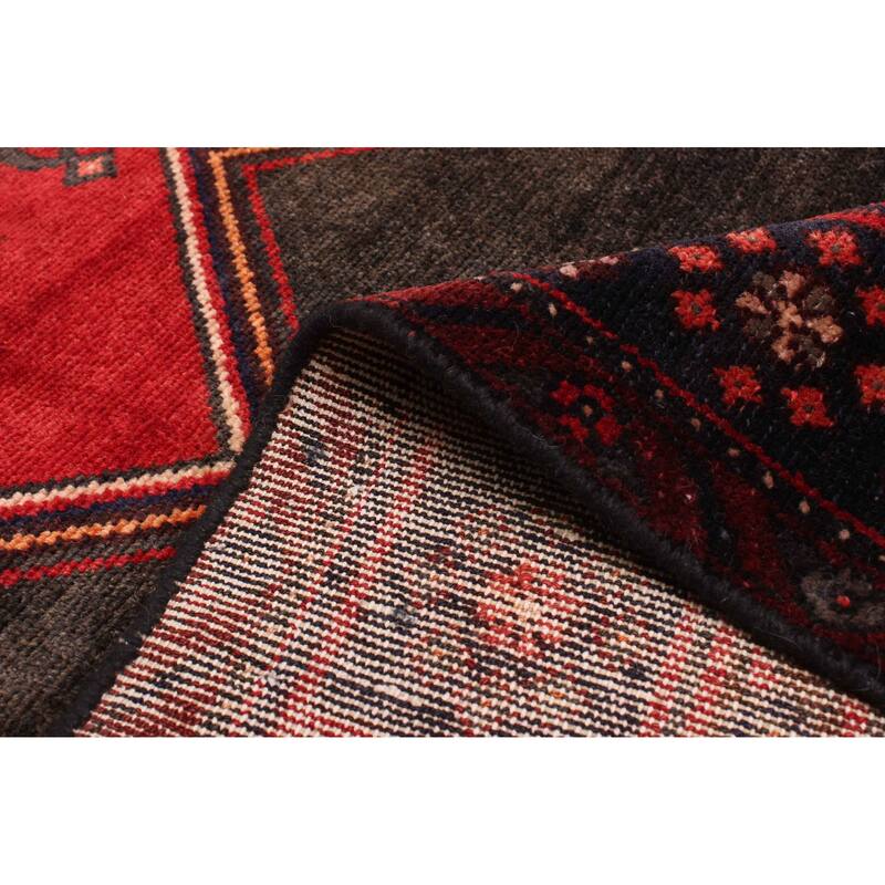 ECARPETGALLERY Hand-knotted Konya Anatolian Black, Red Wool Rug - 4'11 x 10'0