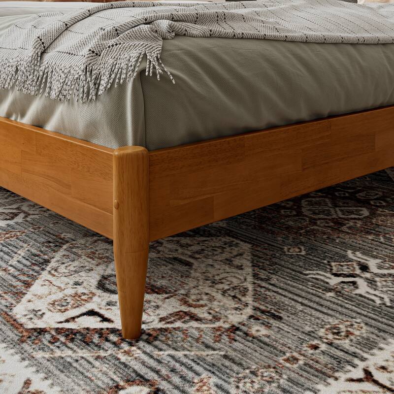 Aria Solid Wood Modern Low Profile Platform Bed