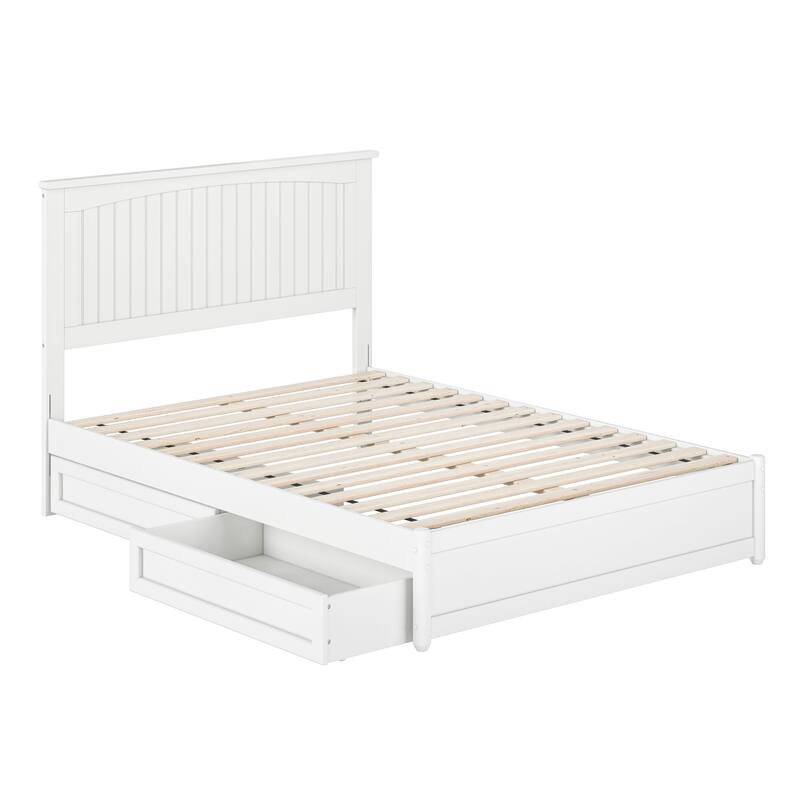 Malta Platform Bed with Panel Footboard and Storage Drawers