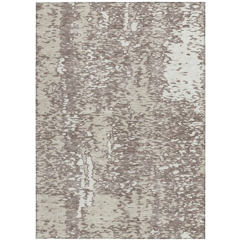 HomeRoots Abstract Transitional Rectangle Outdoor Rug