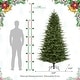 preview thumbnail 11 of 57, Glitzhome 7.5ft/9ft/11ft Pre-Lit Green Full Fir Artificial Christmas Tree with 1800/2450/3200 LEDs Simple Setup