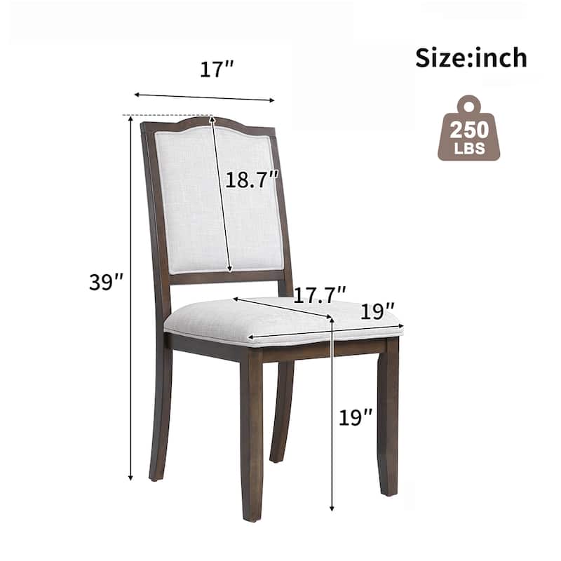 Farmhouse Dining Chairs Set of 4, Upholstered Dining Chairs with High Back, Modern Seating for Kitchen, Bedroom & Living Room