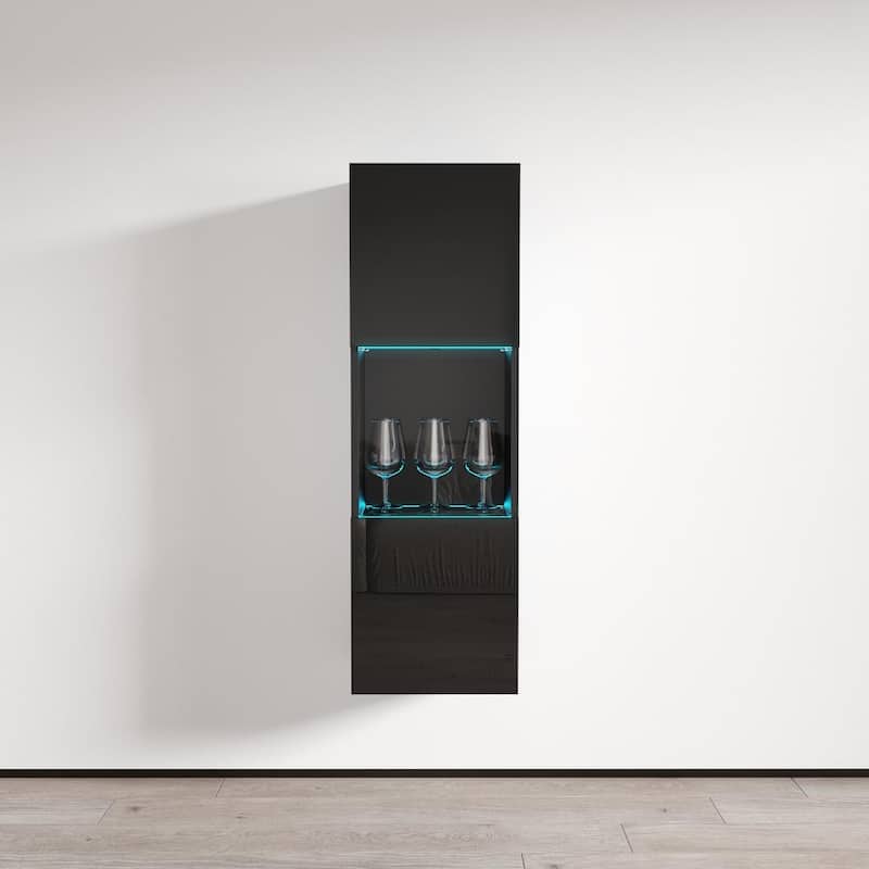 Strick & Bolton Hadi Wall-mounted Floating Bookcase - Black