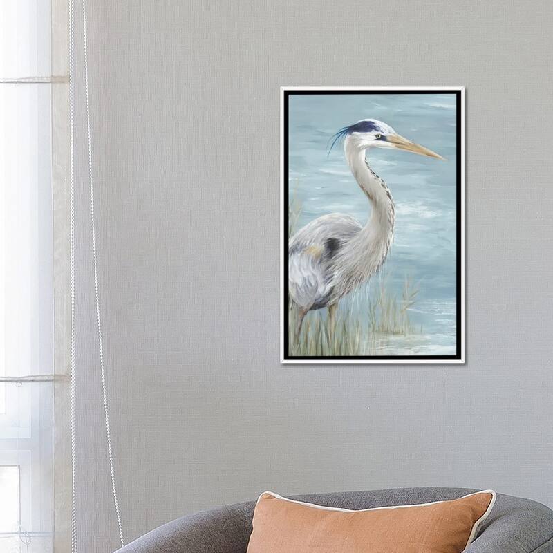 iCanvas "Great Blue Heron Gaze" by Eva Watts Framed Canvas Print