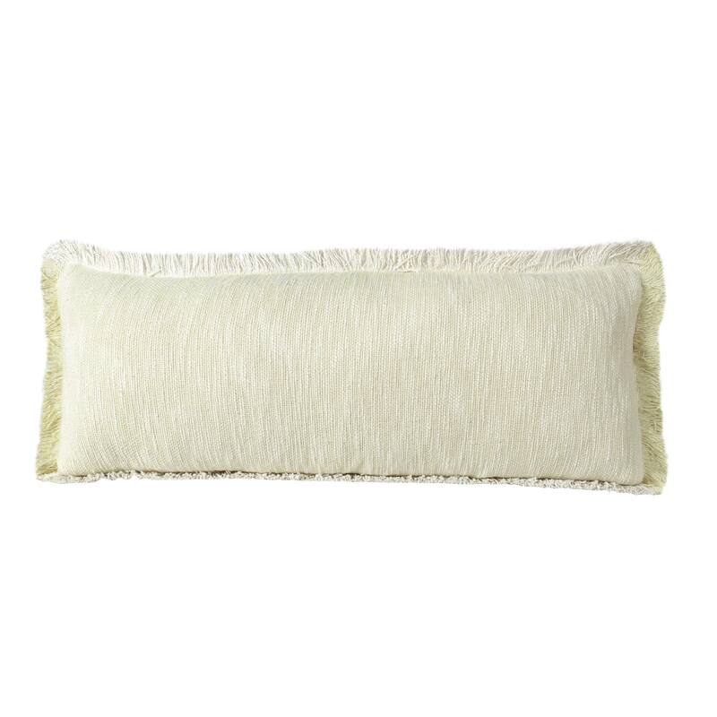 Sevita Two-Tone Cotton Fringe Throw Pillow
