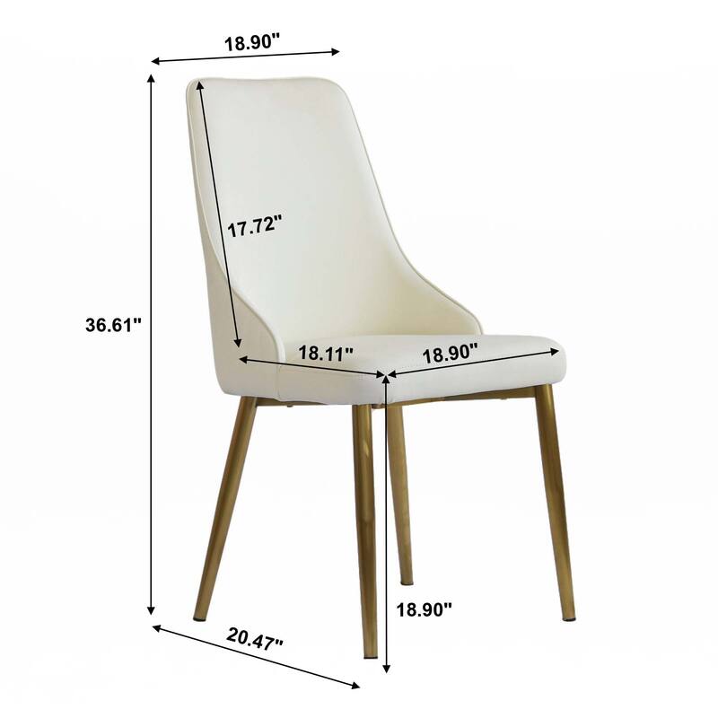Pu Sponge-Filled Dining Chair(Set Of 2)