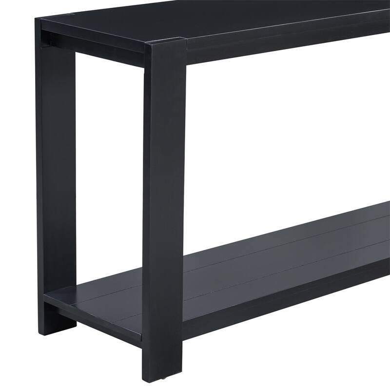 Distinctive Features of a Minimalist Console Table with Bottom Shelf