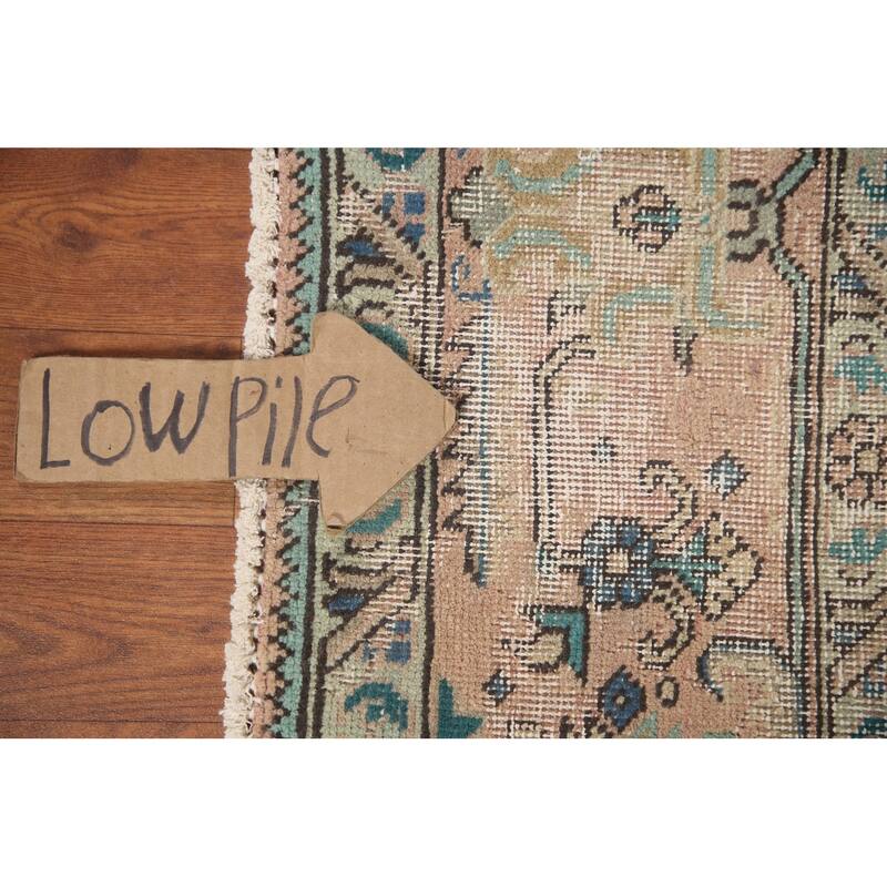 Hand Knotted Oriental 100% Wool Carpet Traditional Medallion Yellow & Gold Tabriz Area Rug - 9' 8'' X 6' 10''