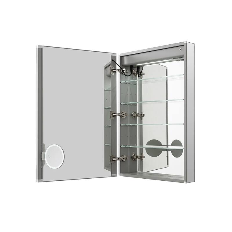 Medicine Cabinet With Light 24W x 32H x 5D Right Hinge - 24"x32"/Right-Hinge - Clear - 24"x32"/Right-Hinge - Crystal Finish