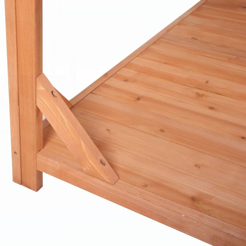 Rustic Outdoor Potting Bench Table