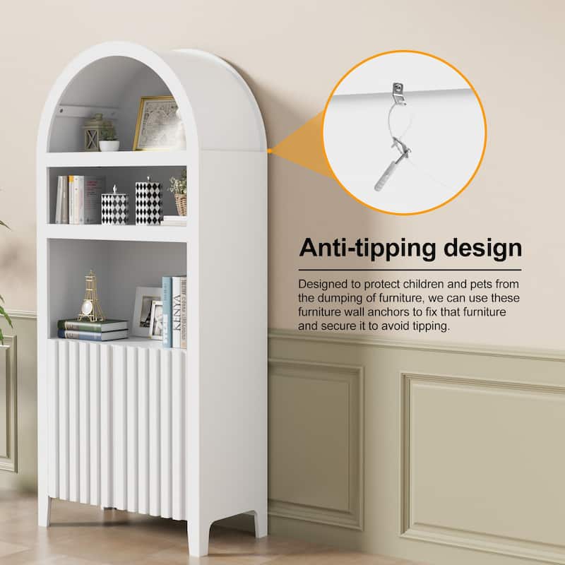Arch Bookshelf Multi-Purpose Shelf for Living Room Kitchen