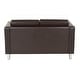 preview thumbnail 3 of 5, Pacific Love Seat in Espresso Faux Leather