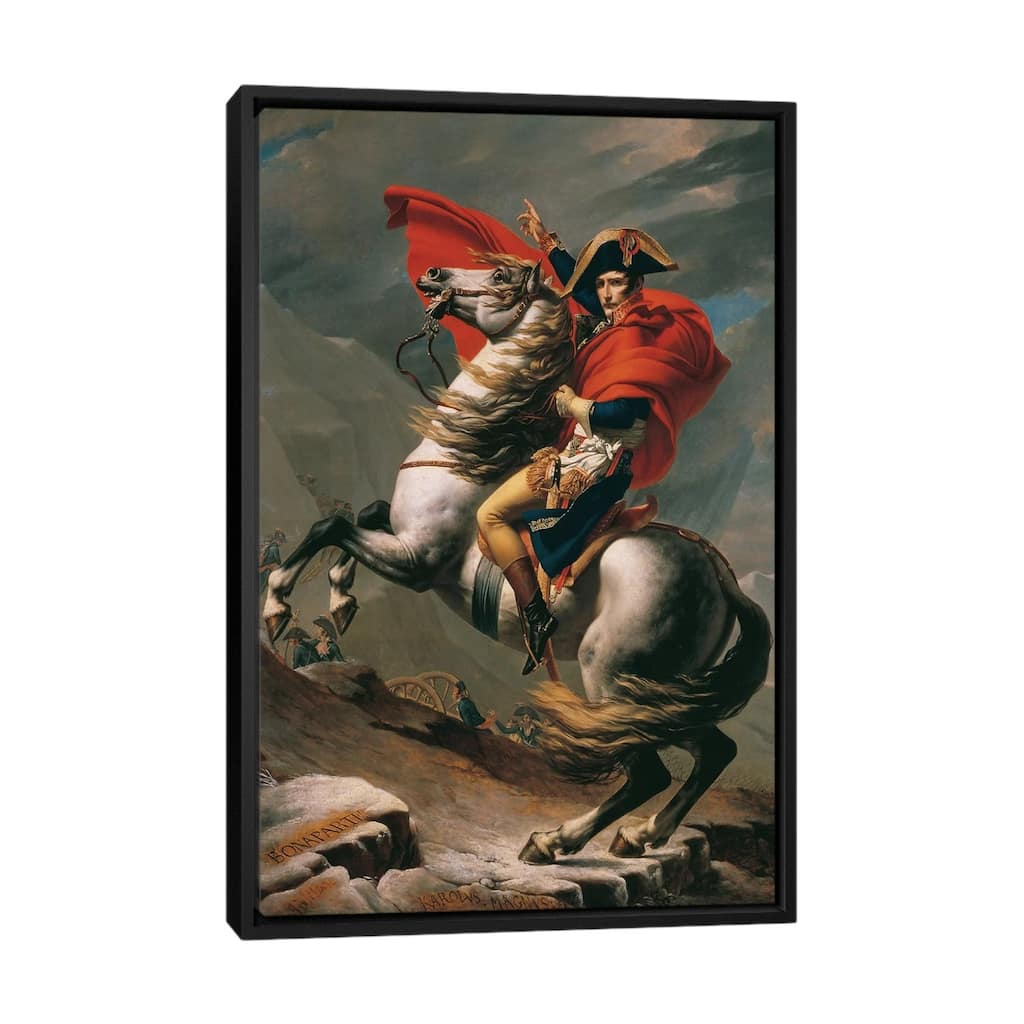 iCanvas "Napoleon Crossing The Alps" by Jacques-Louis David Framed Canvas Print