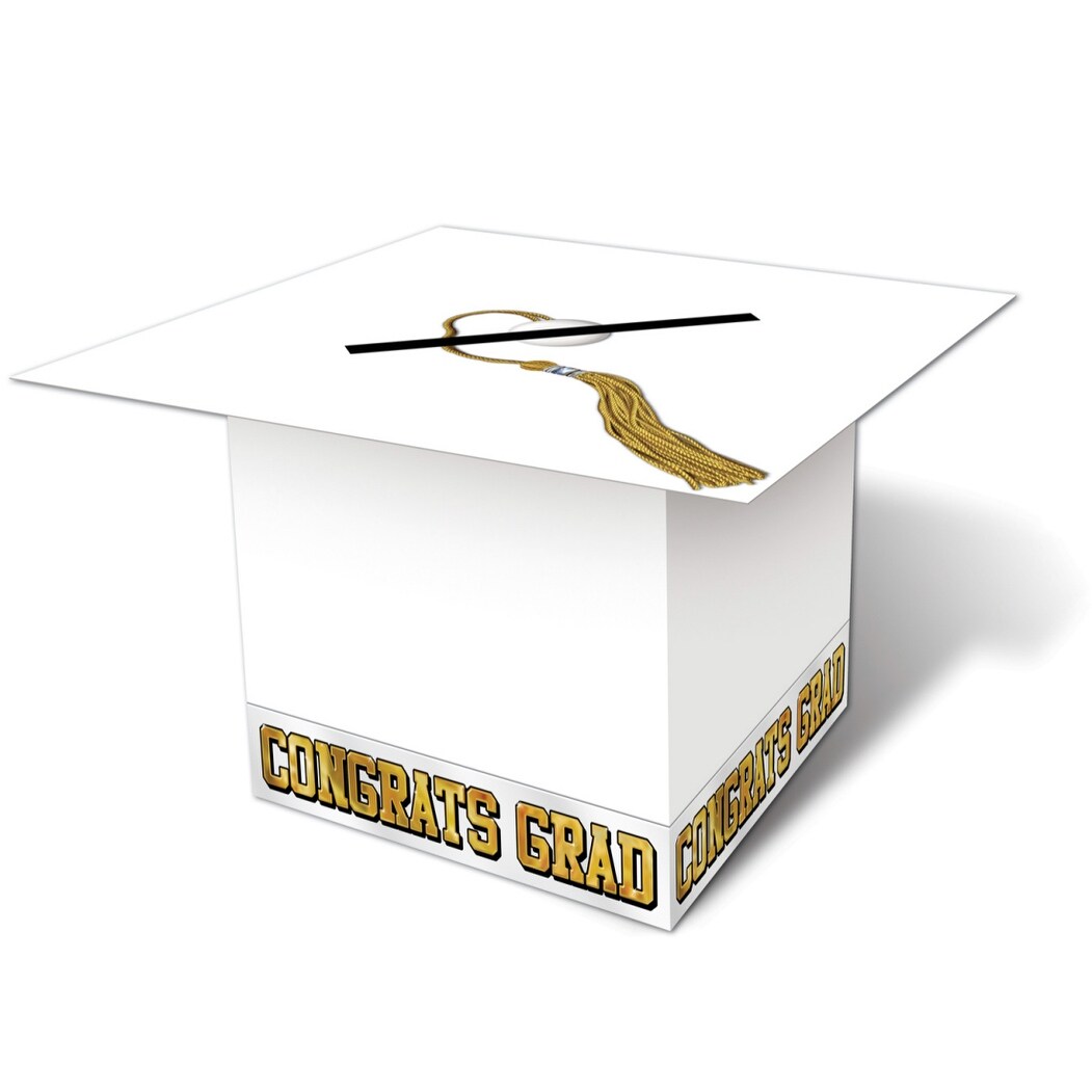 Shop Pack Of 6 White Graduation Cap Congrats Grad Party Gift Card Boxes 8 5 Overstock 16672340