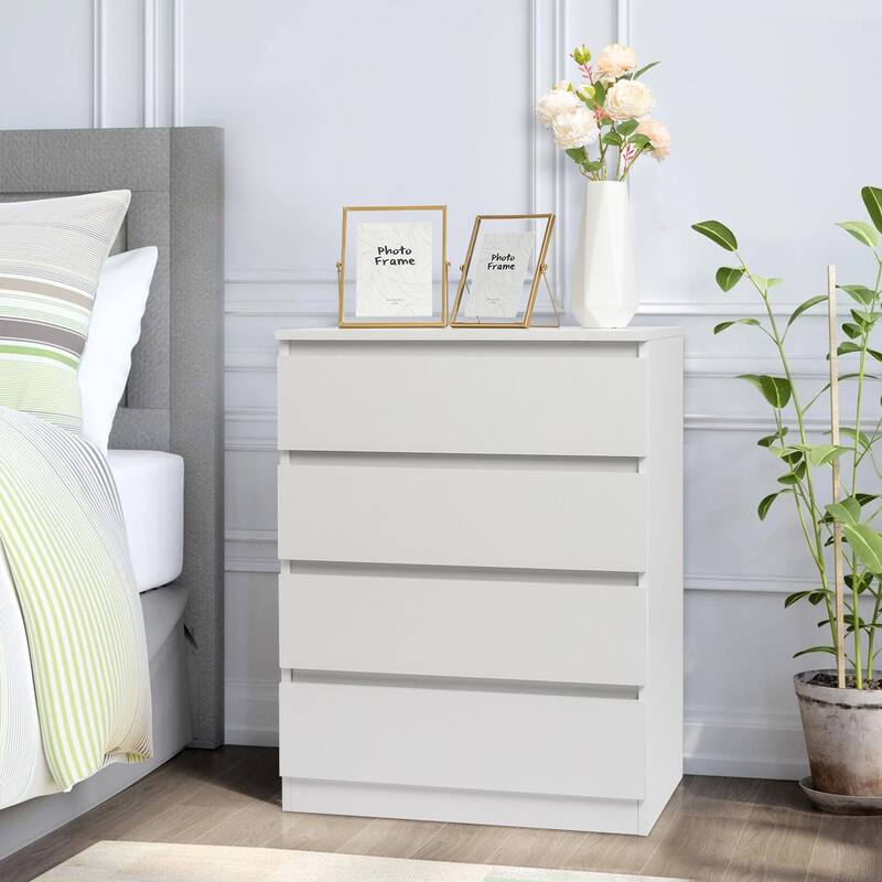 Modern Wooden 4-Drawer Dresser Perfect for Bedroom Living Room or Family Room