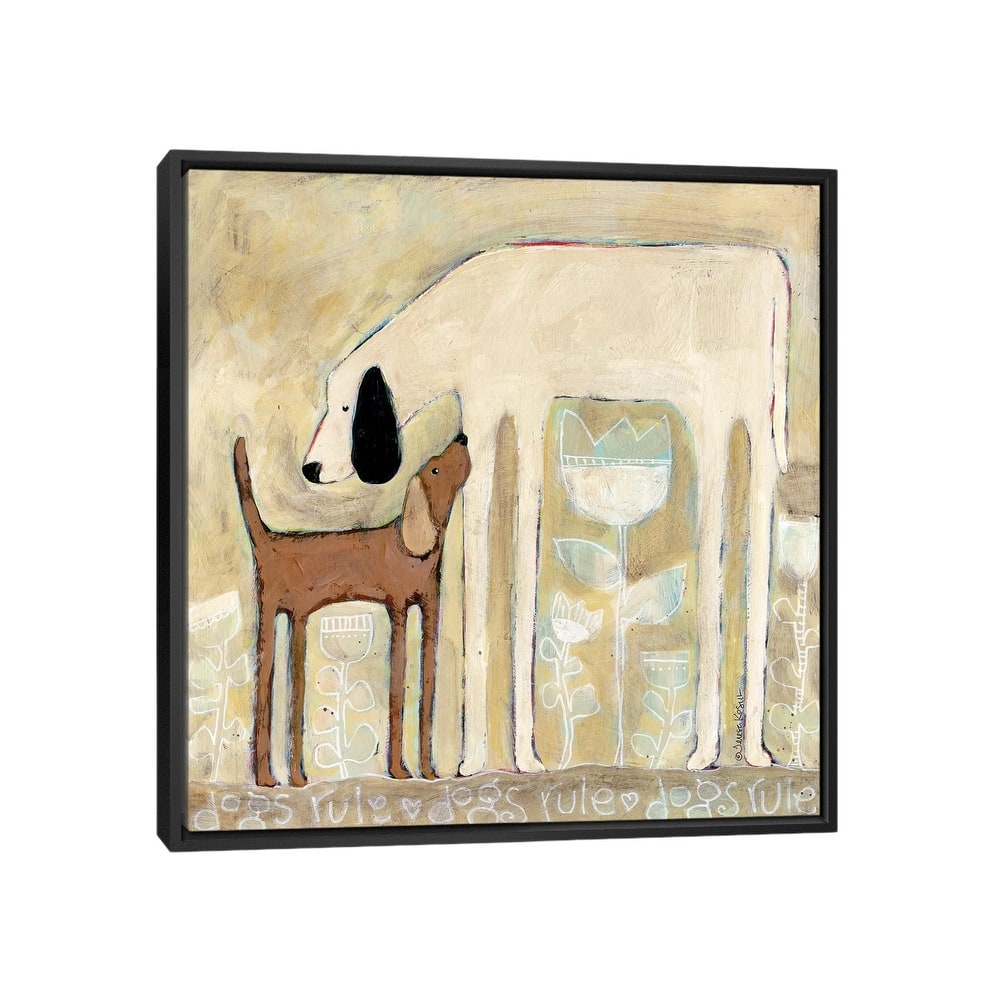 iCanvas "Dogs Rule" by Teresa Kogut Framed Canvas Print