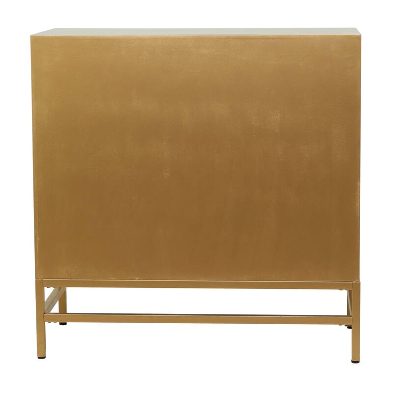 Gold Wooden 3 Door Room Cabinet or 3 Drawer Chest with Mirrored Front