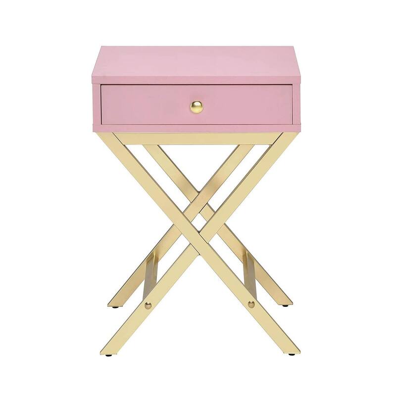 Rectangular Side Table with One Drawer