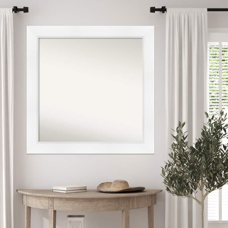 Sloped Non-Beveled Framed Wall Mirror
