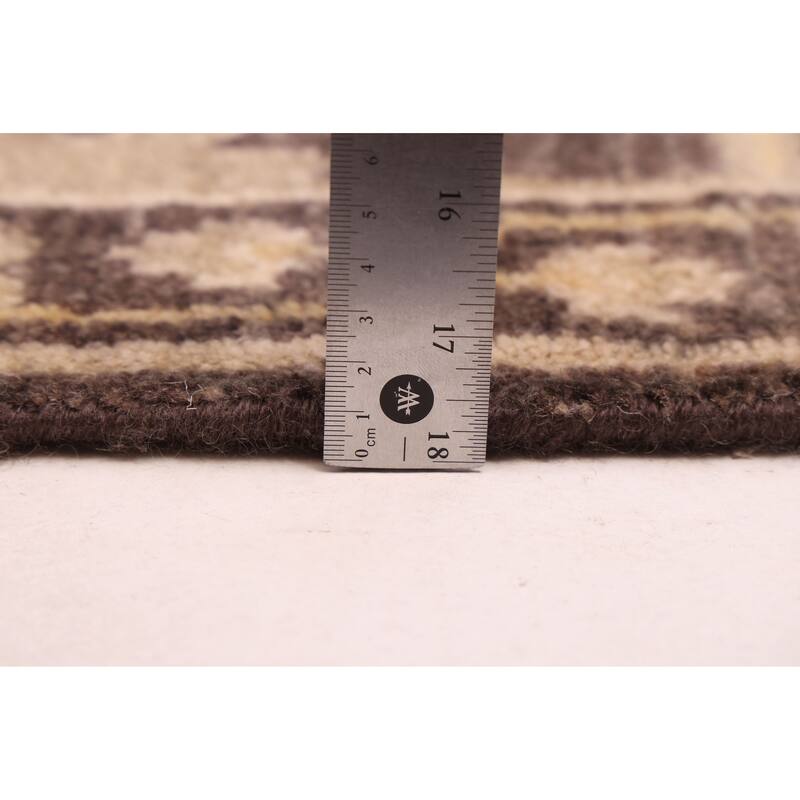 ECARPETGALLERY Hand-knotted Royal Oushak Dark Brown Wool Rug - 8'0 x 10'0